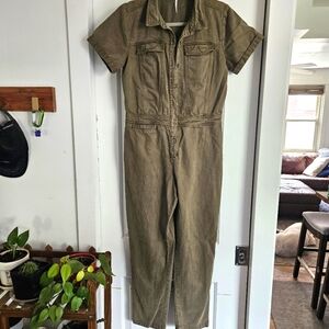 YBF Green Collared Jumpsuit